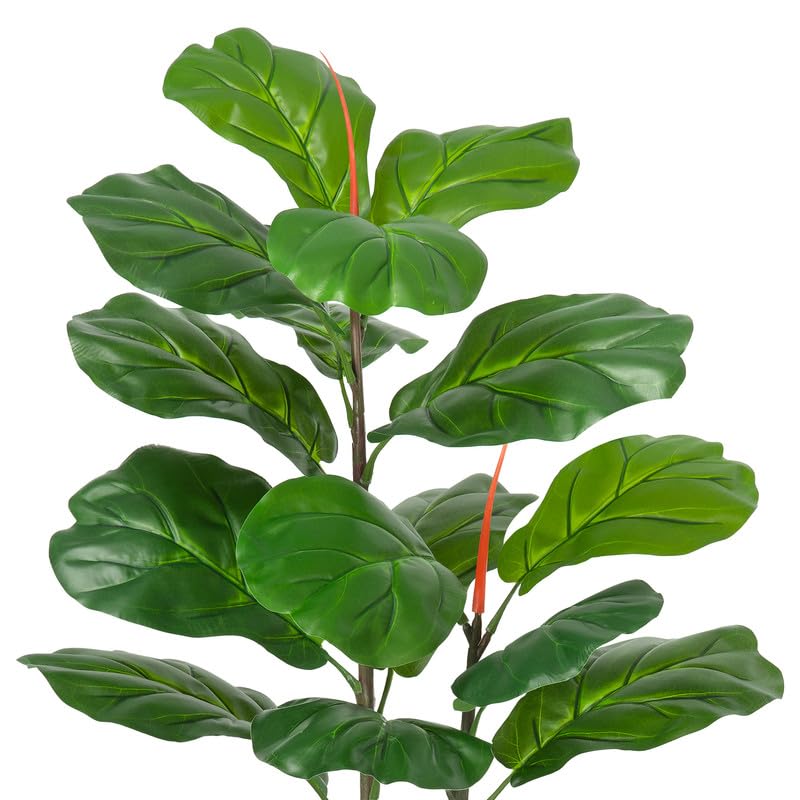 Ficus lyrata artificiel Garvee de 99 cm (39 pouces), en plastique vert réaliste et facile d'entretien, idéal pour le bureau et le salon.