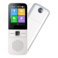 Traducteur Garvee portable instantané, 137 langues, point d'accès Wi-Fi, fonctionnement hors ligne (12 langues), caméra bidirectionnelle, idéal pour les voyages et le shopping.