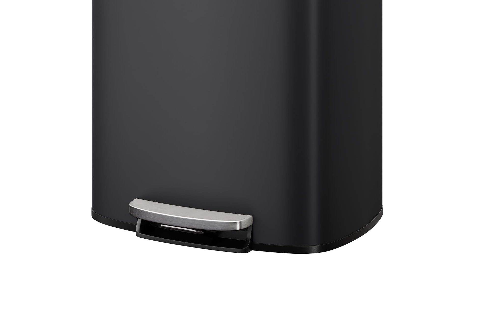 Ensemble de poubelles métalliques Garvee 13 gal et 2,6 gal, antirouille, à pédale, pour cuisine et salle de bain, noires, compactes
