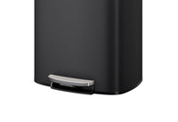 Ensemble de poubelles métalliques Garvee 13 gal et 2,6 gal, antirouille, à pédale, pour cuisine et salle de bain, noires, compactes