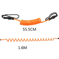 Laisse de sécurité Garvee pour SUP, surf et kayak - Élastique et antidérapante - Matériau TPU - Fermeture Velcro renforcée et double nœud - Bleu transparent - Sports nautiques