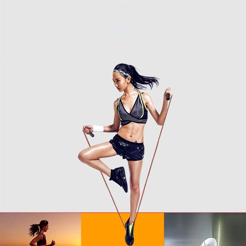 Corde à sauter professionnelle en cuir Garvee pour le fitness et l'entraînement, poignée ergonomique antidérapante, haute durabilité, marron, pour la salle de sport et les activités de plein air.