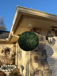 Boules de buis artificiel Garvee 50 cm avec 40 lumières LED, en plastique, pour jardin et mariage, lot de 2, vertes