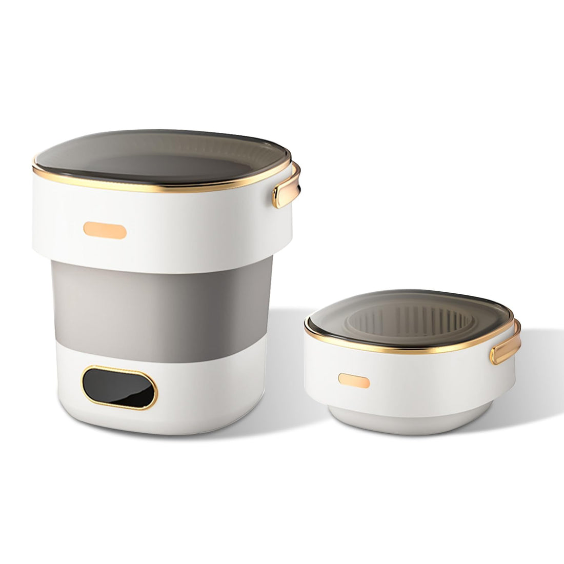 Garvee Mini lave-linge pliable 13 L, capacité 2,5 kg, avec essorage, moteur silencieux, ABS résistant, compact pour camping, voyage et petits espaces, blanc