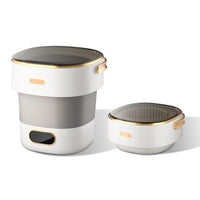 Garvee Mini lave-linge pliable 13 L, capacité 2,5 kg, avec essorage, moteur silencieux, ABS résistant, compact pour camping, voyage et petits espaces, blanc