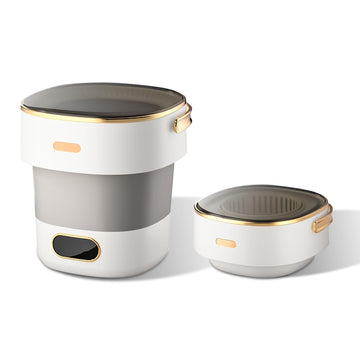Garvee Mini lave-linge pliable 13 L, capacité 2,5 kg, avec essorage, moteur silencieux, ABS résistant, compact pour camping, voyage et petits espaces, blanc