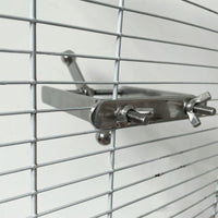 GARVEE Jouet à mâcher pour perroquets, perchoir suspendu en acier inoxydable, accessoire de cage interactif, tailles moyenne et grande.