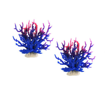 Branches de corail Garvee, ornements en imitation corail pour aquariums et bassins, bleu et violet