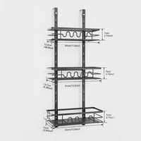 Organisateur de garde-manger Garvee à suspendre à la porte, étagère à épices en métal à 3 niveaux, antirouille, pour la cuisine et la salle de bain, gain de place polyvalent.