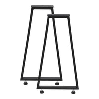 Pieds de table en métal Garvee 28" x 16" robustes, style industriel rustique, réglables, noirs, pour tables de salle à manger et de jardin
