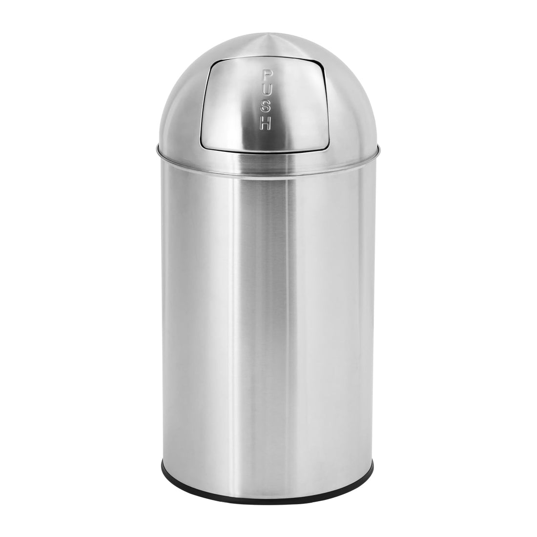 Poubelle Garvee 70 litres en acier inoxydable avec couvercle à pression pour usage commercial et extérieur, 39 x 39 x 88 cm, antirouille
