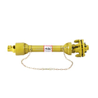 Arbre de transmission de prise de force Garvee 1-3/8 po avec embrayage à friction, 6 extrémités cannelées, réglable de 31,5 à 41 po, en acier, avec protection pour tracteur et tondeuse