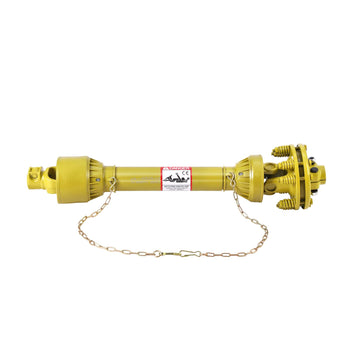 Arbre de transmission de prise de force Garvee 1-3/8 po avec embrayage à friction, 6 extrémités cannelées, réglable de 31,5 à 41 po, en acier, avec protection pour tracteur et tondeuse