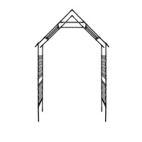 Arche de jardin en métal Garvee, treillis 2,40 m x 1,20 m, structure en fer robuste et résistante aux intempéries, style vintage, pour jardin, mariage et terrasse