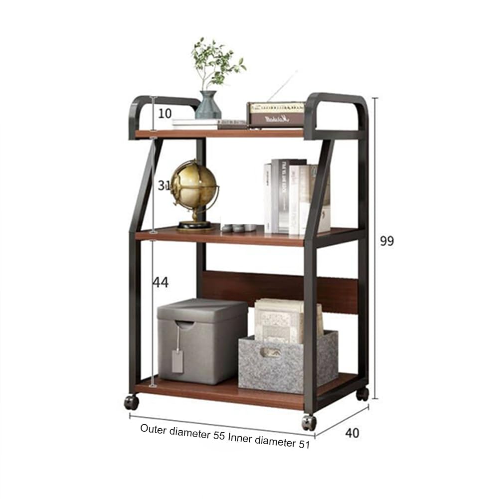Garvee Table d'imprimante mobile, 3 niveaux, structure en acier, compacte et robuste pour le bureau et la maison