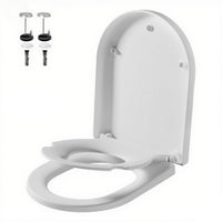 Garvee Abattant WC type D avec siège enfant magnétique amovible, fermeture douce, urée thermodurcissable antibactérienne, blanc