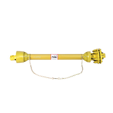 Arbre de transmission de prise de force Garvee 1-3/8 po x 6 dents avec accouplement coulissant pour tracteur et tondeuse, longueur réglable, tube de protection en acier 20CrMnTi Q345