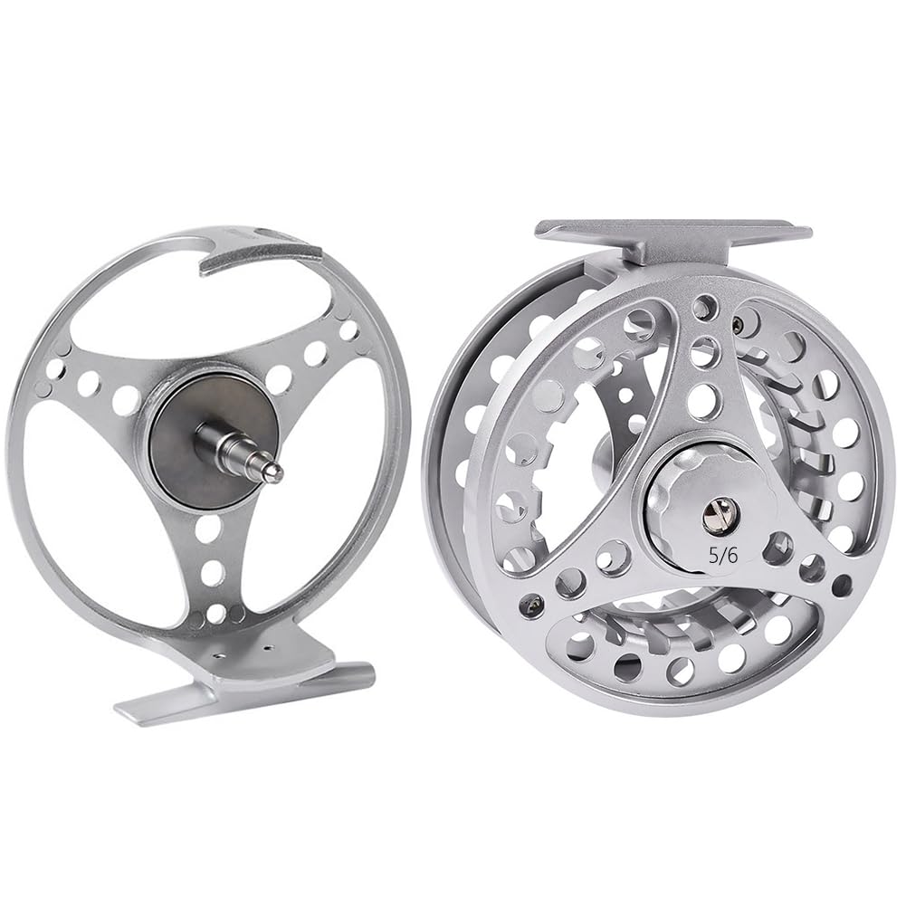 Moulinet de pêche à la mouche Garvee 2+1BB en aluminium CNC, fonctionnement fluide et précis, pour la truite, le brochet et la carpe, couleur argent.