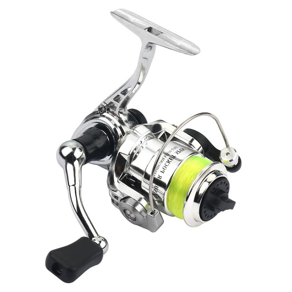 Moulinet de pêche Garvee Mini Spinning Reel 4.3:1 en métal, compact et léger, avec poignée réversible, haute performance, idéal pour la carpe, la perche et la truite.