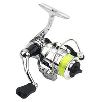 Moulinet de pêche Garvee Mini Spinning Reel 4.3:1 en métal, compact et léger, avec poignée réversible, haute performance, idéal pour la carpe, la perche et la truite.