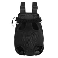 Sac à dos de transport pour chien Garvee, ajustable, en maille respirante avec fermeture auto-agrippante, idéal pour le camping, la randonnée et les voyages (noir).