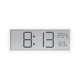 Réveil numérique Garvee 8 pouces – Horloge murale/de table LED avec affichage de la température et de l'humidité, ultra-mince, blanche