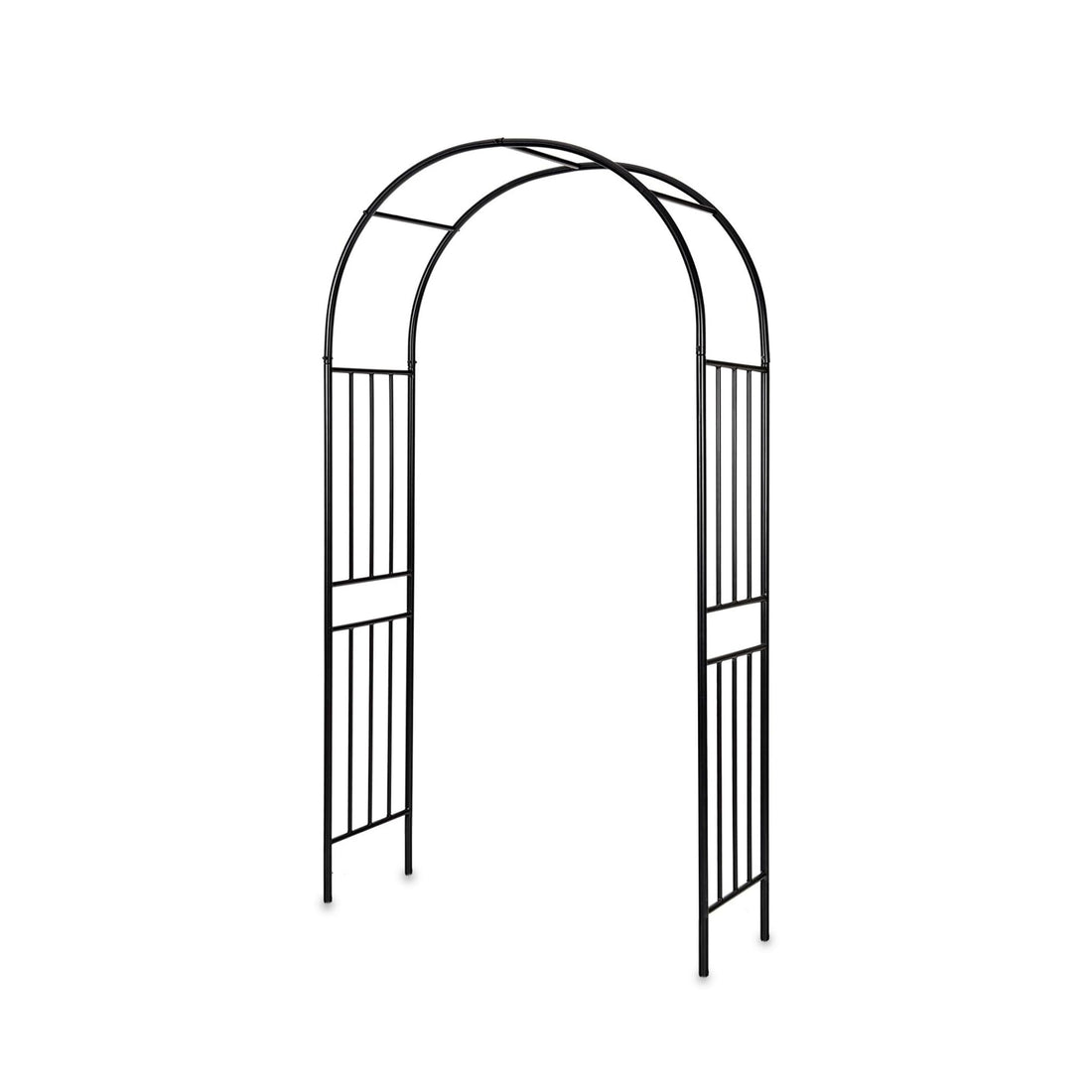 Garvee Arche de jardin en acier noir, tonnelle robuste pour plantes grimpantes, mariage, fête, décoration extérieure, pelouse, terrasse et allée