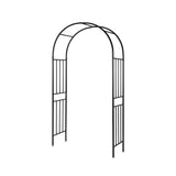 Garvee Arche de jardin en acier noir, tonnelle robuste pour plantes grimpantes, mariage, fête, décoration extérieure, pelouse, terrasse et allée - Noir