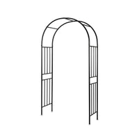 Garvee Arche de jardin en acier noir, tonnelle robuste pour plantes grimpantes, mariage, fête, décoration extérieure, pelouse, terrasse et allée