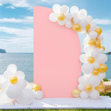 Arche de mariage Garvee - Housse extensible en spandex de 1,5 m (5 pi) en forme de croissant, élastique et réutilisable, blanche, idéale pour la décoration de mariages, d'anniversaires et de fêtes.