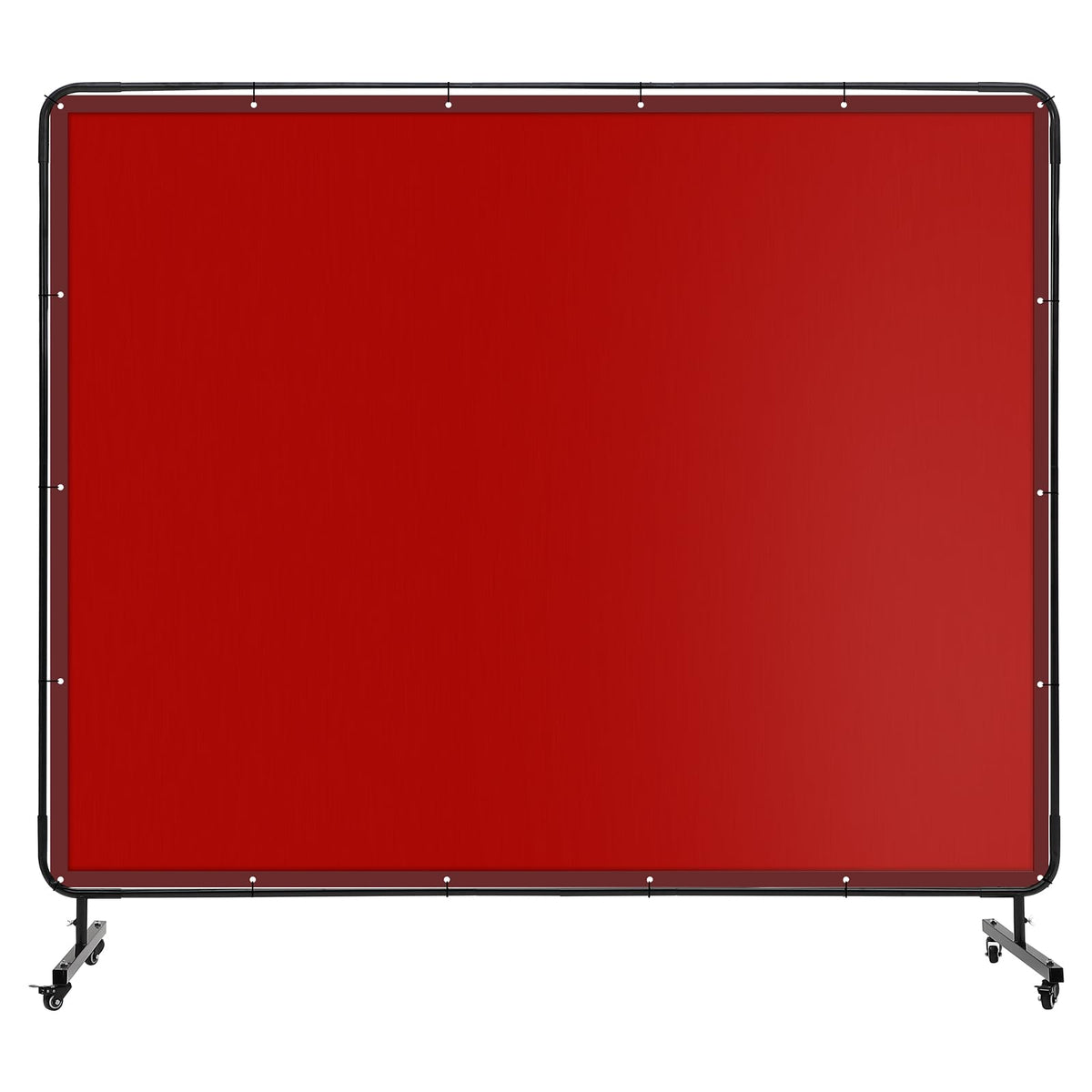 Écran de soudage Garvee 2,4 x 1,8 m en vinyle avec cadre, PVC ignifugé, transparent, pour ateliers, mobile, roues verrouillables