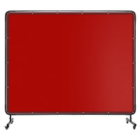 Écran de soudage Garvee 2,4 x 1,8 m en vinyle avec cadre, PVC ignifugé, transparent, pour ateliers, mobile, roues verrouillables