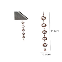 Carillon éolien en métal Garvee Rain Chain Bell Goot 108 cm, décoration de gouttière et de jardin, style rétro argenté