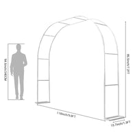 Arche de jardin Garvee en métal, 3 m x 2,2 m, acier galvanisé antirouille, style vintage, idéale pour mariages et garden-parties.