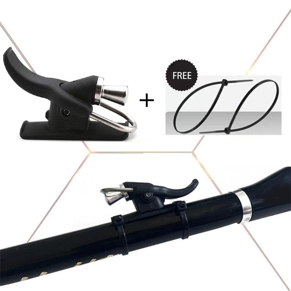 Garvee Lot de 2 gâchettes de pêche en mer avec bouton-poussoir bionique pour doigt et pouce, bobine fixe noire pour la pêche côtière et de plage