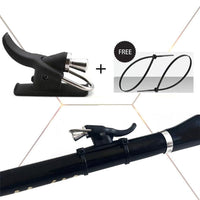 Garvee Lot de 2 gâchettes de pêche en mer avec bouton-poussoir bionique pour doigt et pouce, bobine fixe noire pour la pêche côtière et de plage