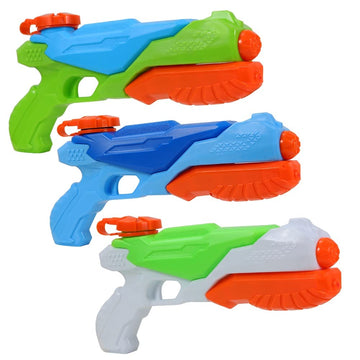 Lot de 3 pistolets à eau Garvee pour enfants et adultes, jouets de piscine, 29 x 13,5 cm, bleu
