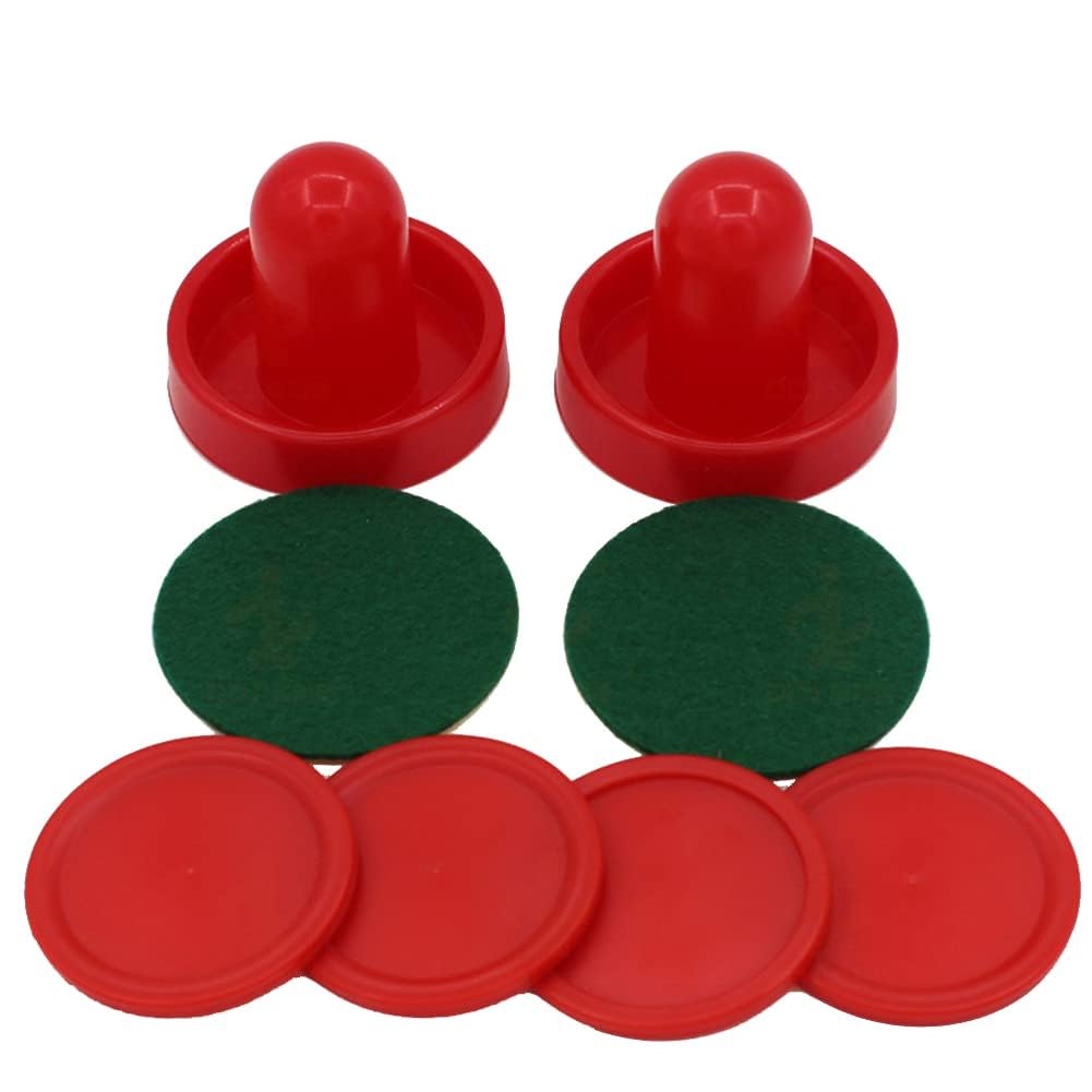 Ensemble d'accessoires de hockey sur air Garvee : 2 broches de 60 mm, 4 disques de 51 mm, en résine rouge, pour enfants et adolescents, table de jeu