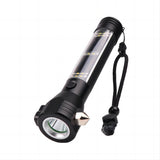 Lampe torche LED Garvee 10 en 1 pour voiture avec USB, solaire, 7 modes, multifonctionnelle pour les urgences et les activités de plein air, noire