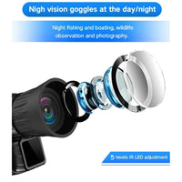 Monoculaire de vision nocturne Garvee 4K HD avec infrarouge 850 nm pour la surveillance extérieure, photos 36 MP, batterie au lithium, longue portée
