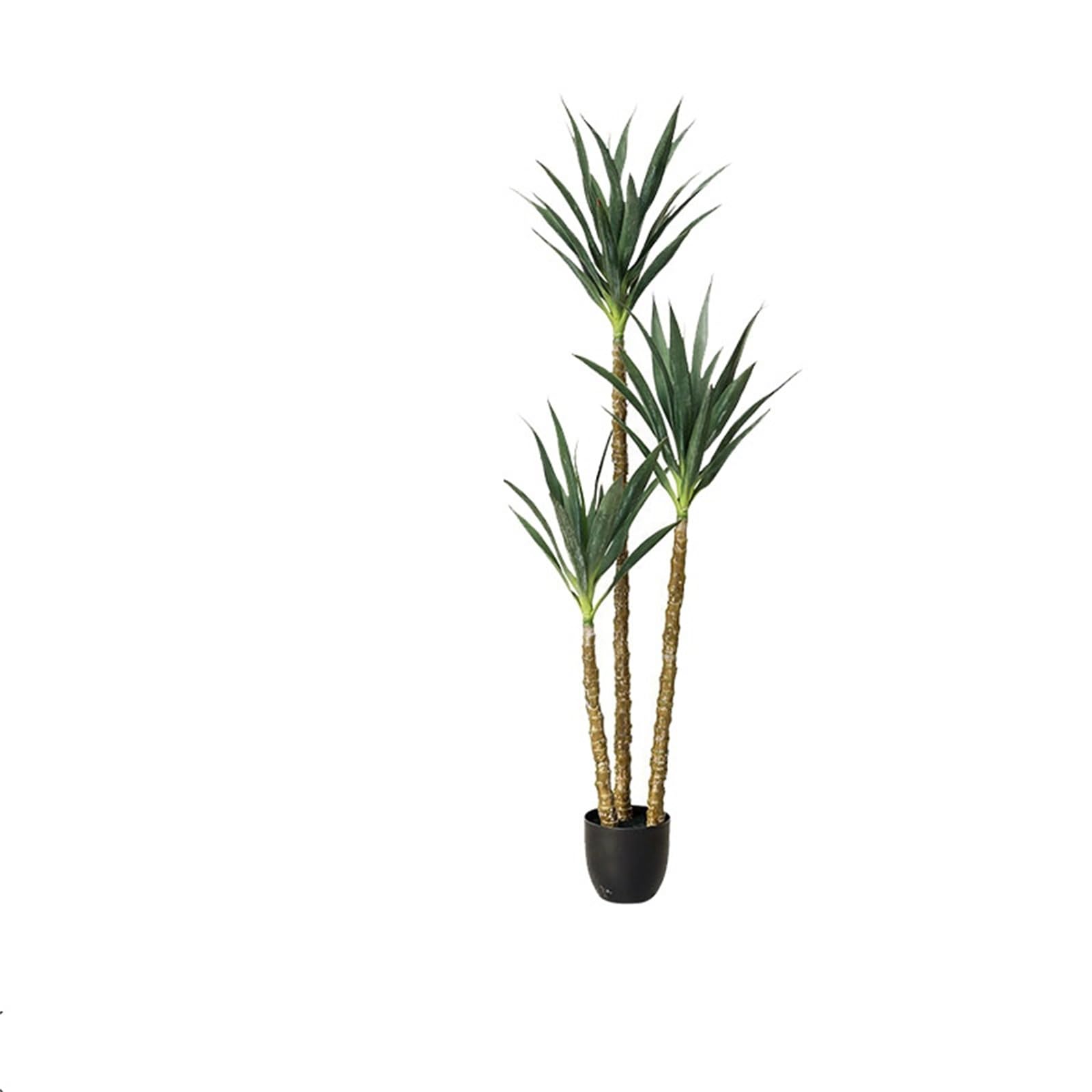 Plante artificielle Garvee en bois de fer brésilien, 1,80 m, arbre de jardin à 5 troncs, flexible et facile d'entretien, en polyéthylène, pot élégant pour la décoration intérieure et extérieure, vert.