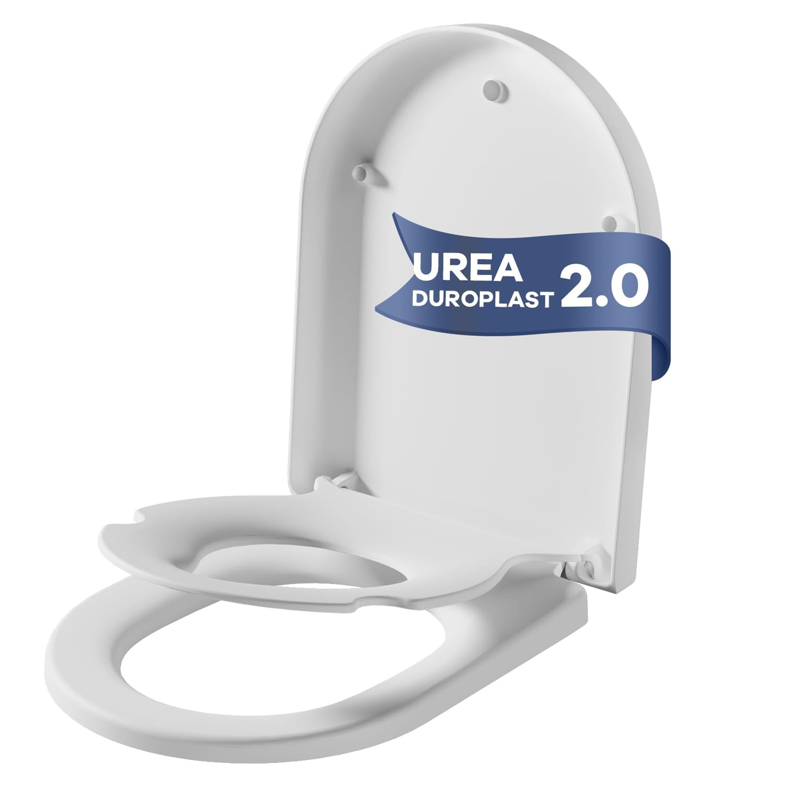 Garvee Abattant WC type D avec siège enfant magnétique amovible, fermeture douce, urée thermodurcissable antibactérienne, blanc