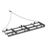 Garvee Râteau de Nivellement Tracté 183 cm pour Quad, Tracteur et UTV, Chaîne Réglable, Acier Robuste, Multi-Surfaces, Montage Facile - Gris