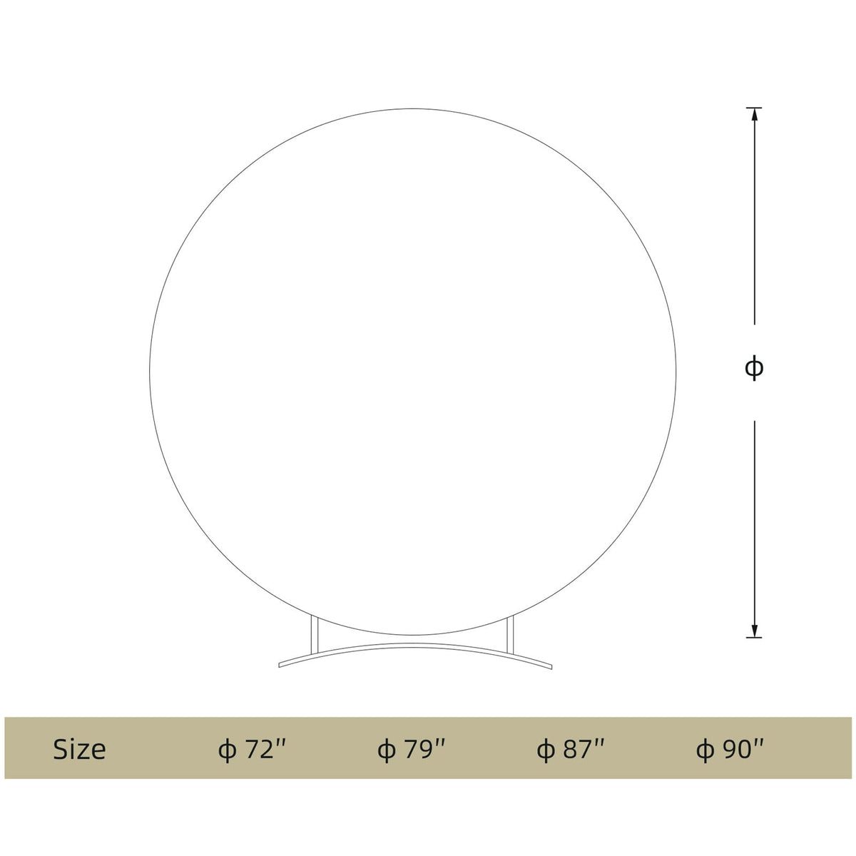 Arche de mariage ronde GARVEE, 2 m, housse élastique jaune, idéale pour les photos, les fêtes et les baby showers.