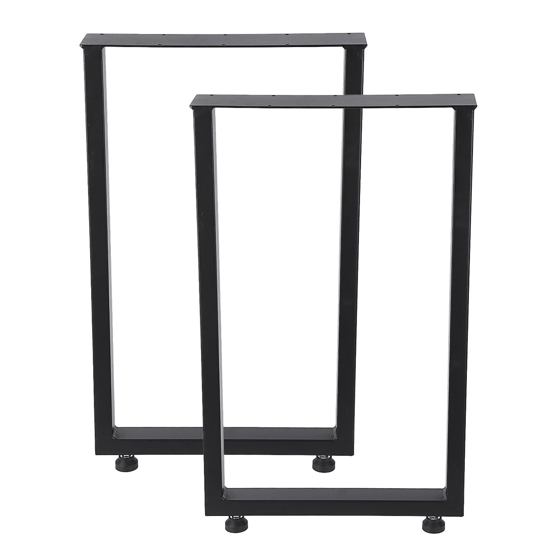 Garvee Pieds de table en métal 40 × 45 cm, robustes, en fer forgé, réglables, pour tables de salle à manger et de jardin, noirs, carré, 71 cm (H) × 45 cm (L)