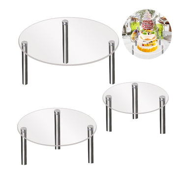 Présentoir à gâteaux Garvee 20,3 cm transparent avec pieds en métal, réutilisable et résistant à la chaleur, pour gâteaux et amuse-bouche, 115 x 20 x 30 cm