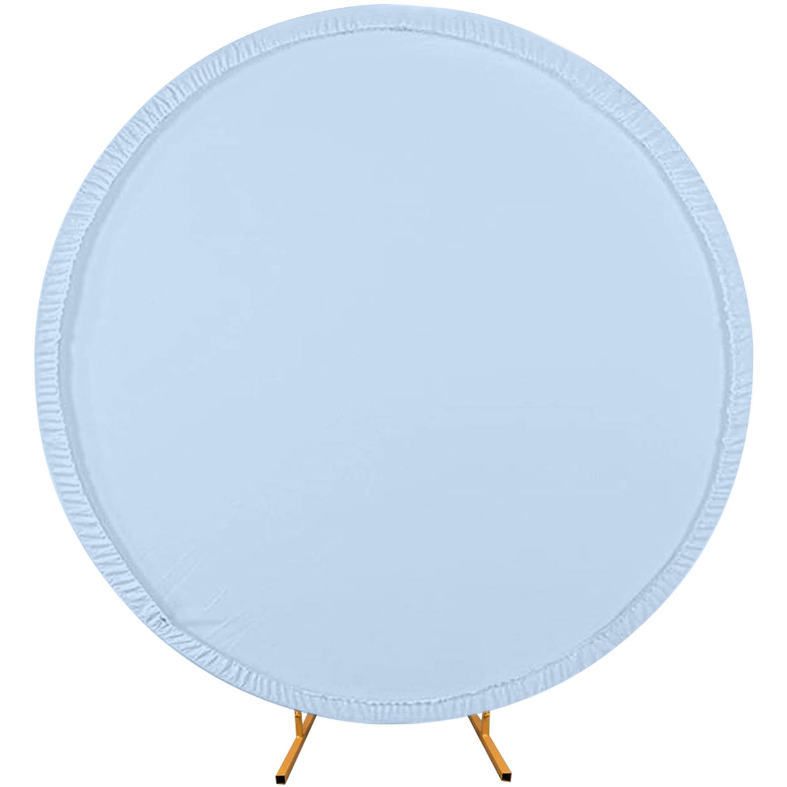 Garvee Toile de fond ronde de 2 m de diamètre pour arche de mariage, sans plis, en spandex extensible, idéale pour la photographie, les ballons, les fêtes prénatales et les mariages (blanc).