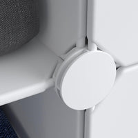 Armoire Garvee composée de 8 cubes avec portes et tringle à vêtements pour chambre à coucher, 75 x 47 x 111 cm, plastique blanc