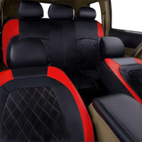 Ensemble de 9 housses de siège auto Garvee, imperméables et antidérapantes, en cuir PU, universelles pour voiture, camion et SUV, noires.