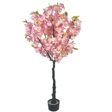Plante artificielle Garvee en bois de fer brésilien, 1,80 m, 5 troncs, flexible, facile d'entretien, en polyéthylène, pot élégant, style moderne.